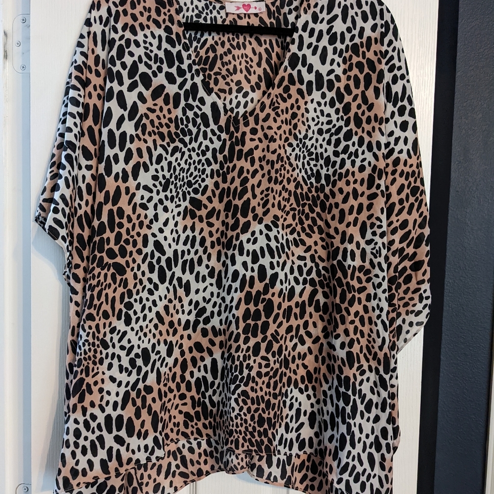 Buddy Love Leopard Tunic Top
